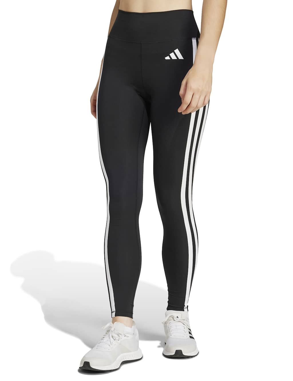 Adidas Women's Optime Essentials 3-Stripes High Waisted 7/8 Leggings - Medium - Black
