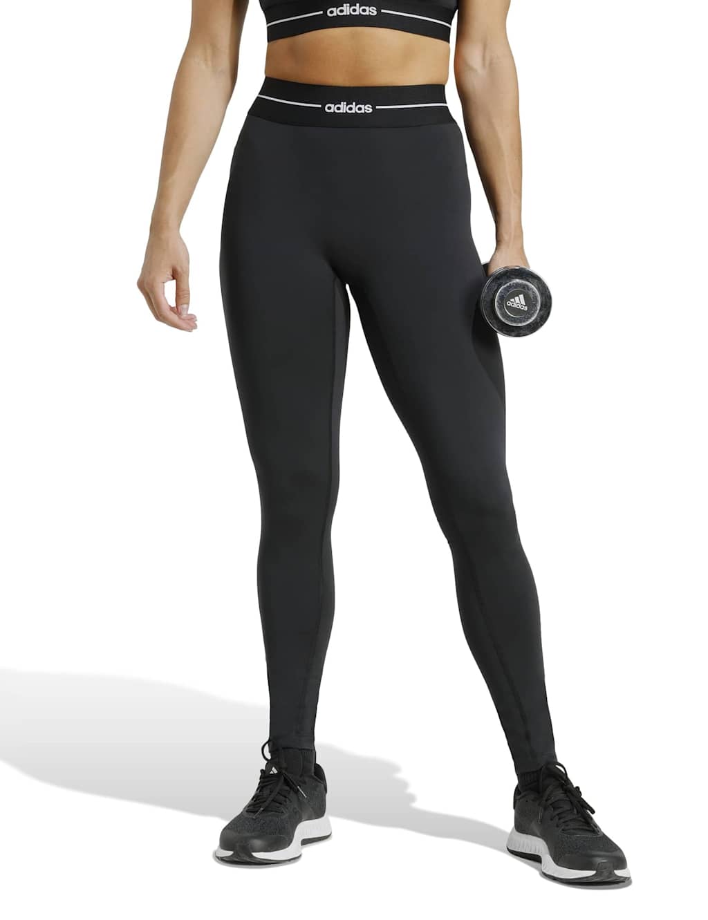 Adidas Women's Hyperglam High Waisted Full Length Leggings - Medium - Black