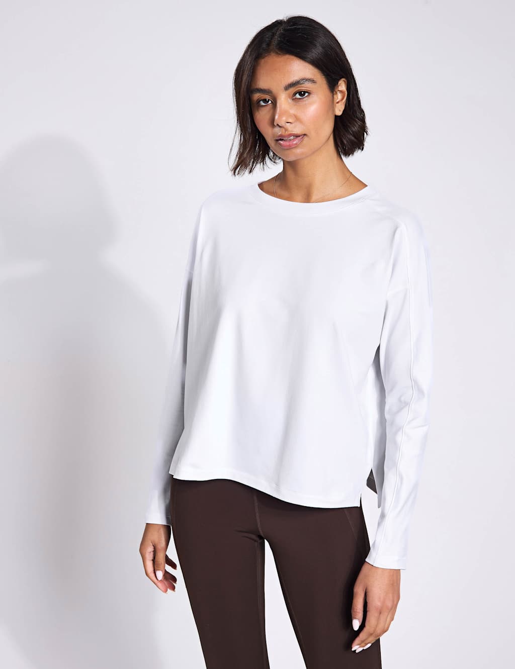 Adidas Women's ReSet Crew Neck Oversized Top - Medium - Soft White