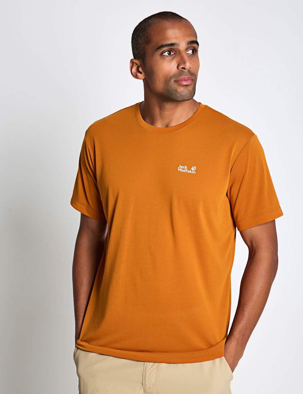 Jack Wolfskin Men's Crew Neck T-Shirt - 2XL - Brown