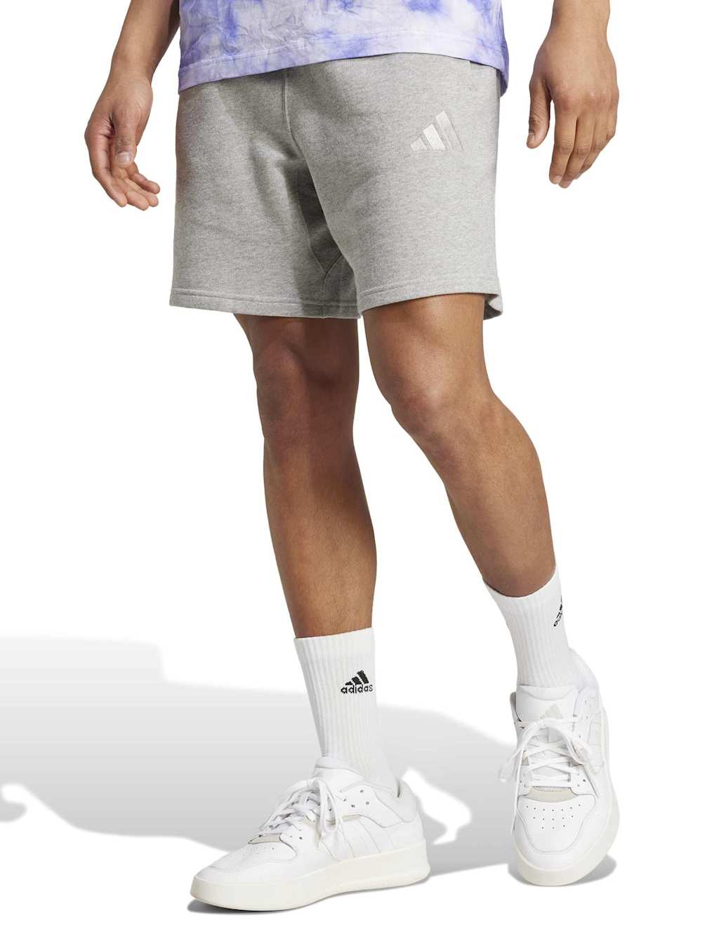 Adidas Men's All Szn Pure Cotton French Terry Shorts - 2XL - Grey Marl