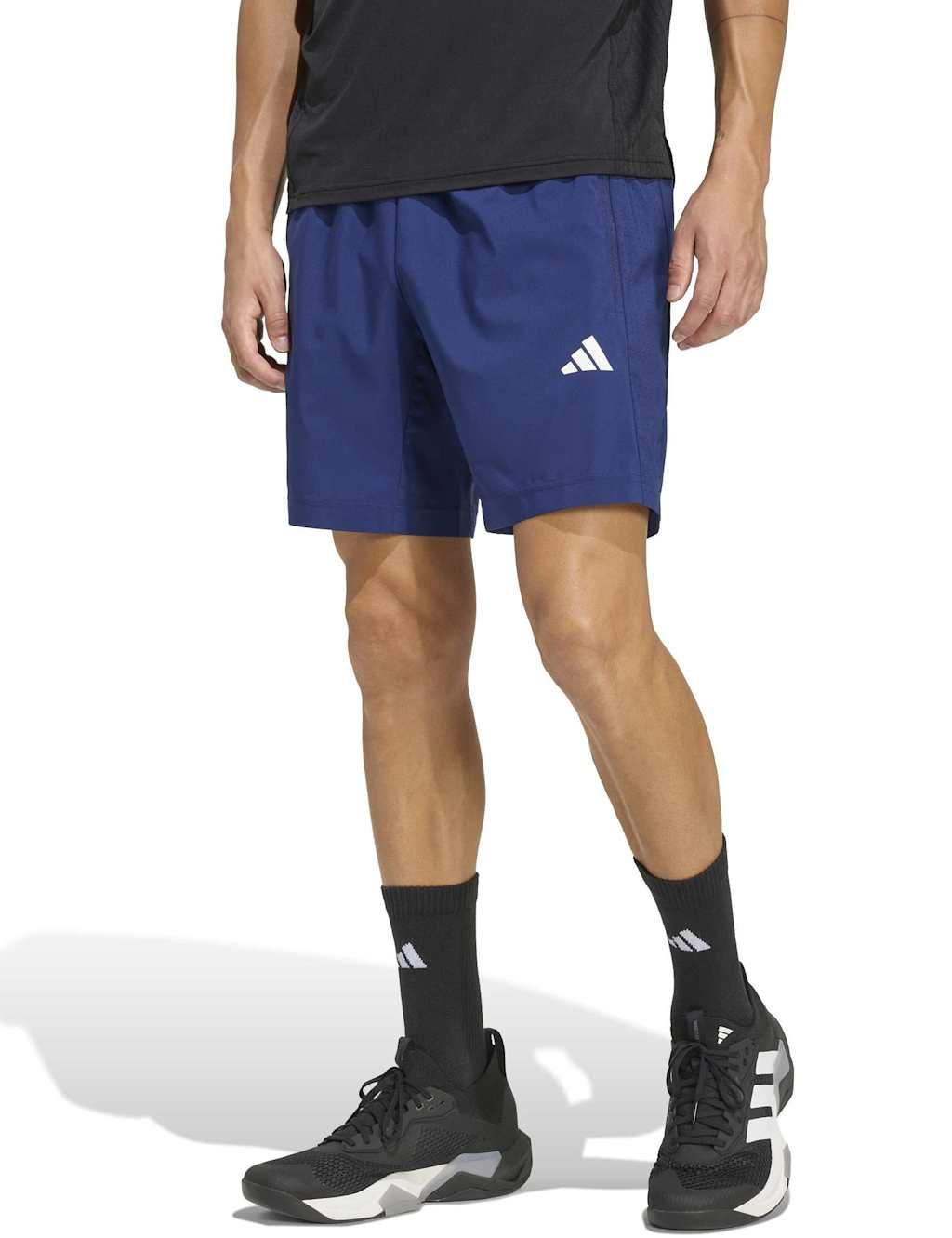 Adidas Men's Workout Essentials Elasticated Waist Shorts - L - Dark Blue