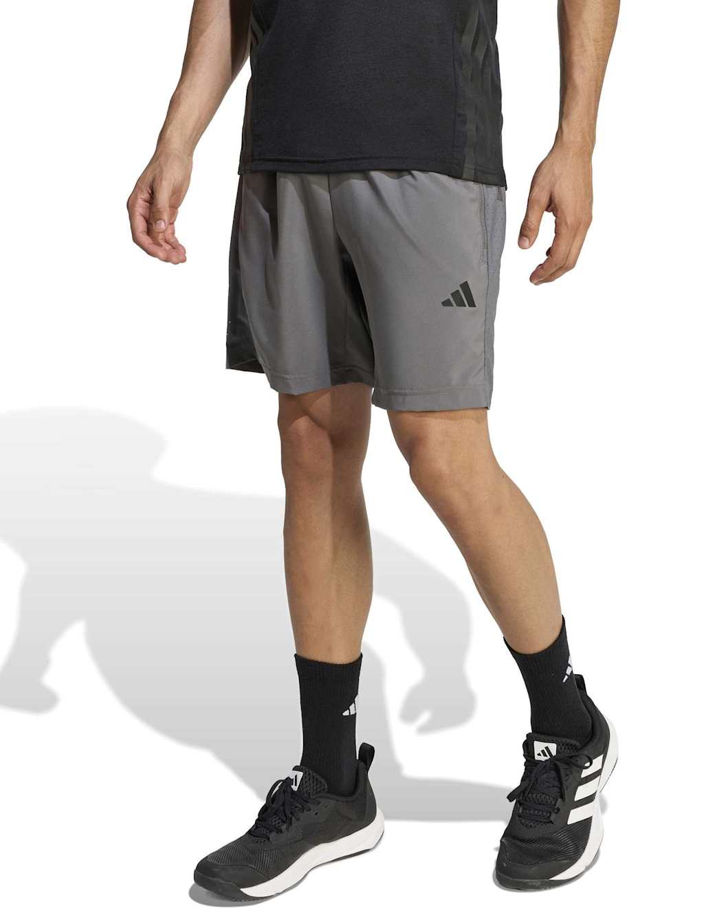 Adidas Men's Workout Essentials Elasticated Waist Shorts - 2XL - Grey