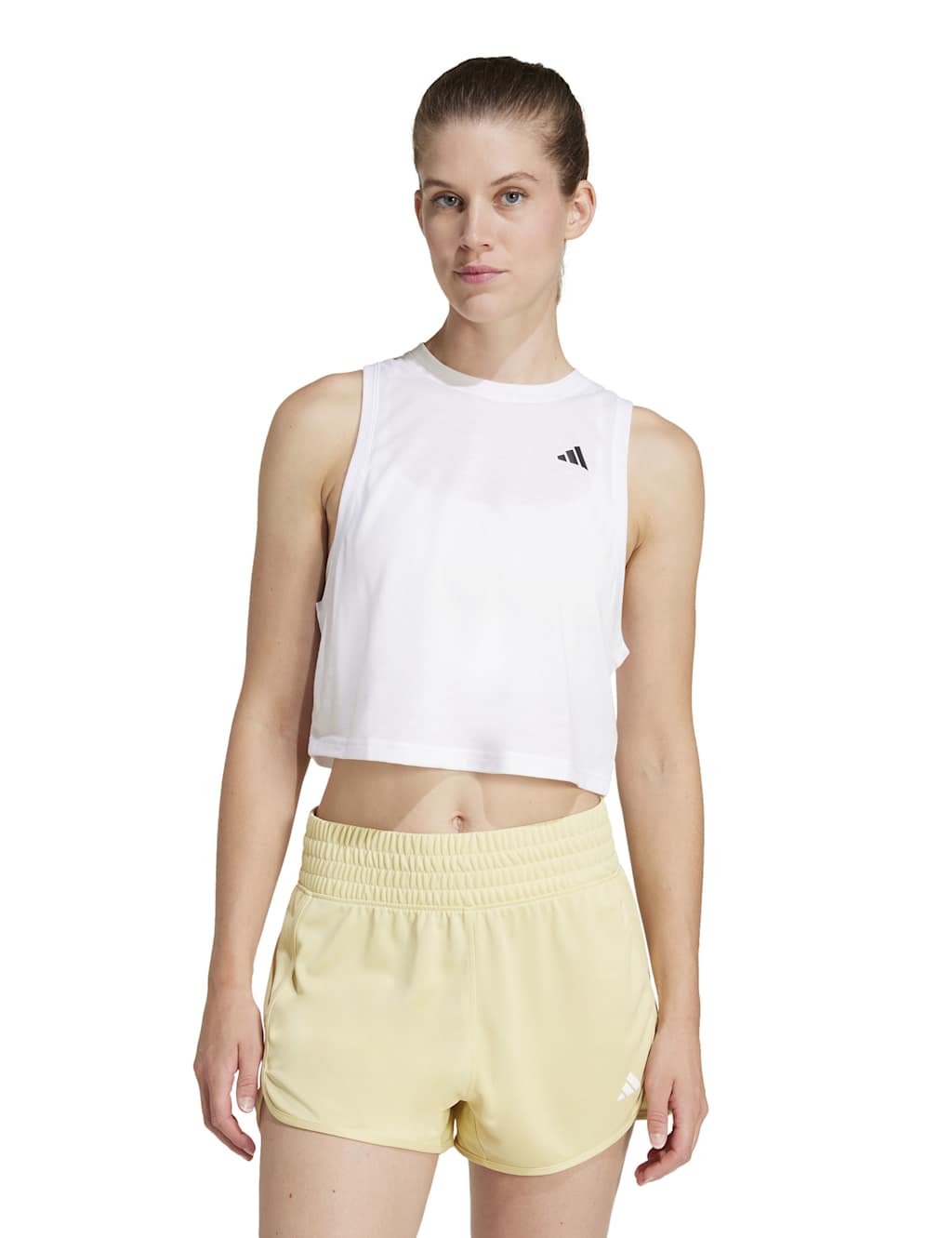 Adidas Women's Train Essentials Crew Neck Boxy Vest Top - Large - White
