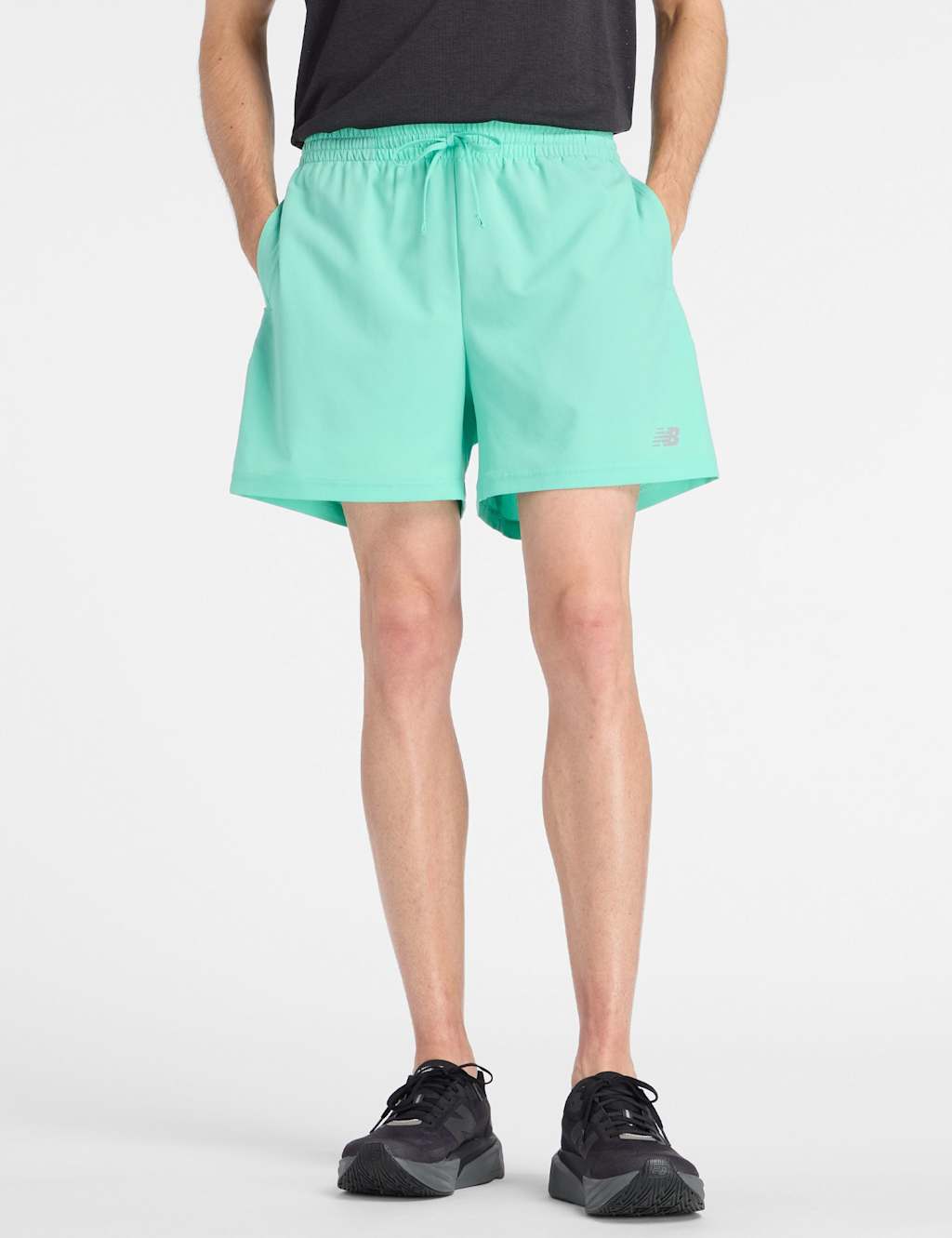 New Balance Men's Stretch Woven Quick Dry Sport Shorts - L - Teal Green