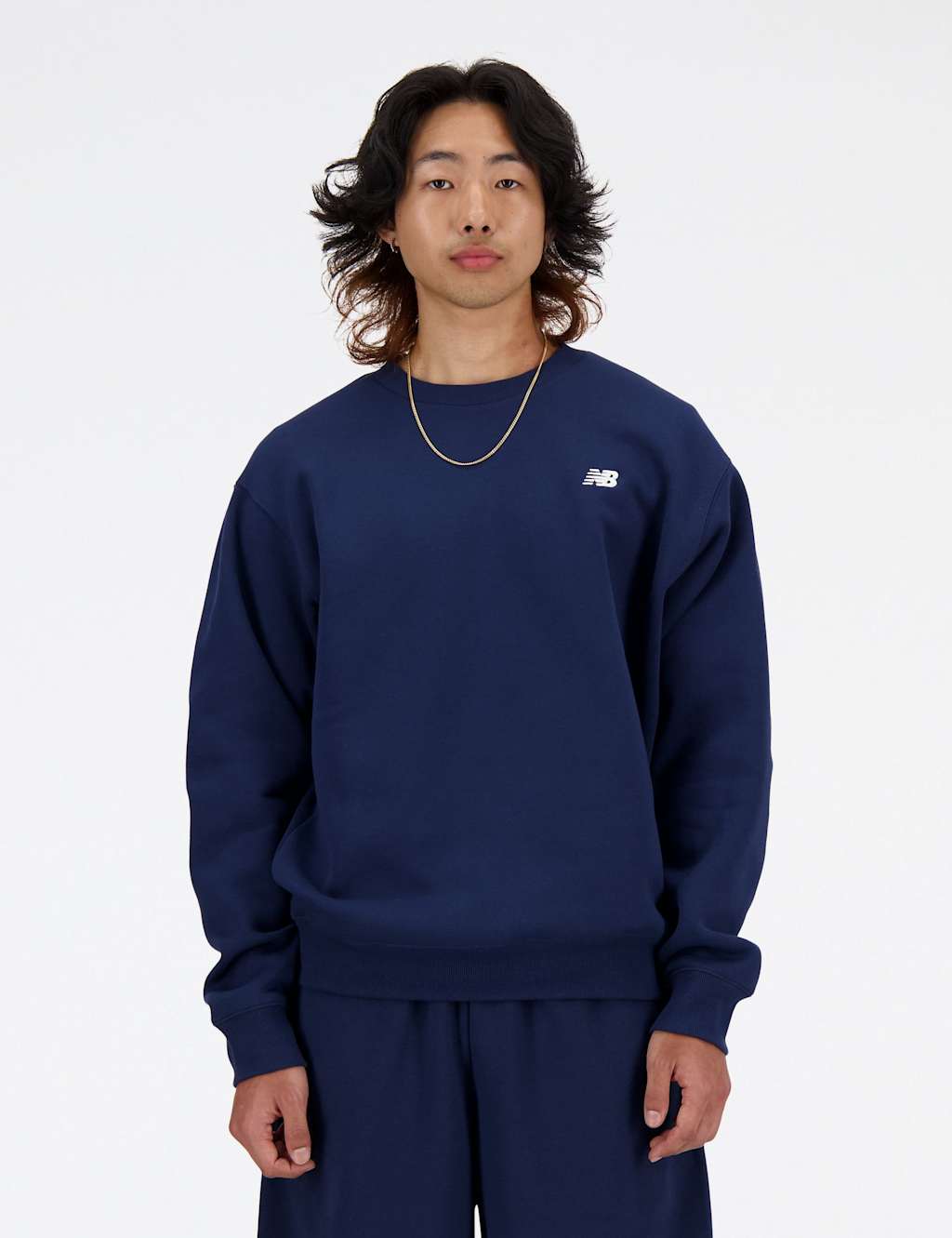 New Balance Men's Cotton Rich Crew Neck Sweatshirt - L - Natural