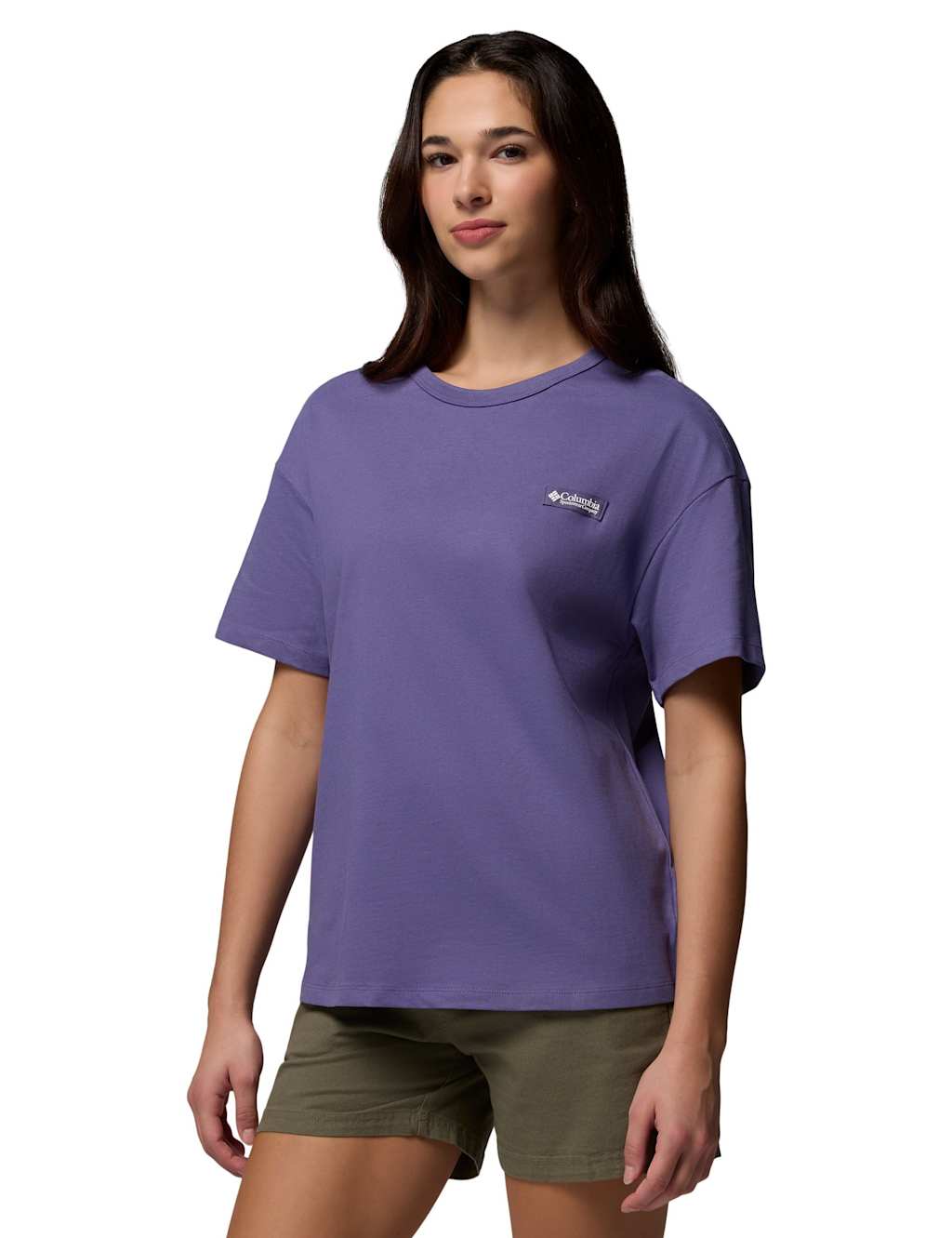 Columbia Women's CSC Heavyweight Pure Cotton T-Shirt - Large - Purple