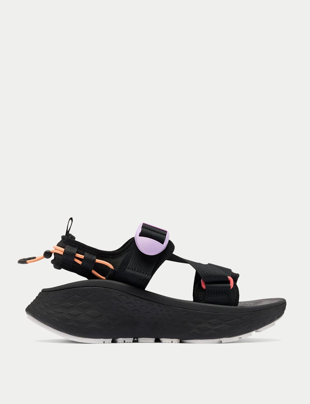 Columbia Women's Konos Elevate Platform Strappy Sandals - 6 - Black Mix