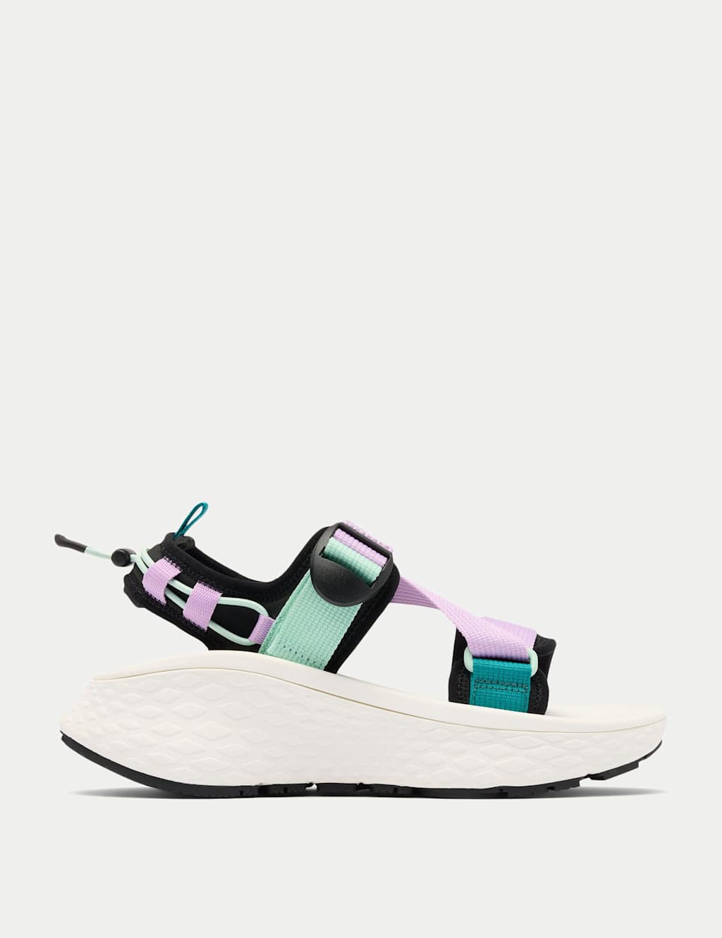 Columbia Women's Konos Elevate Platform Strappy Sandals - 6 - White Mix