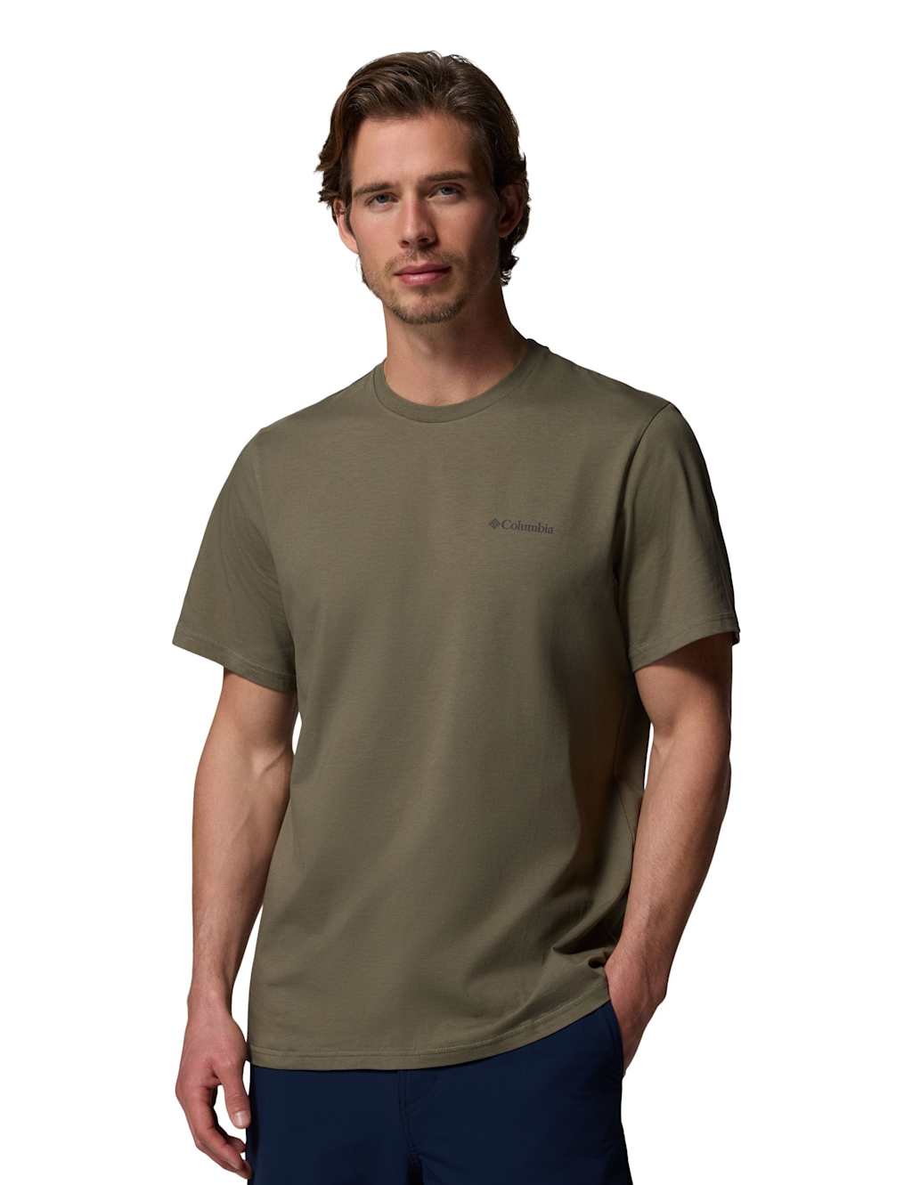 Columbia Men's CSC Basic Logo Pure Cotton T-Shirt - XL - Khaki