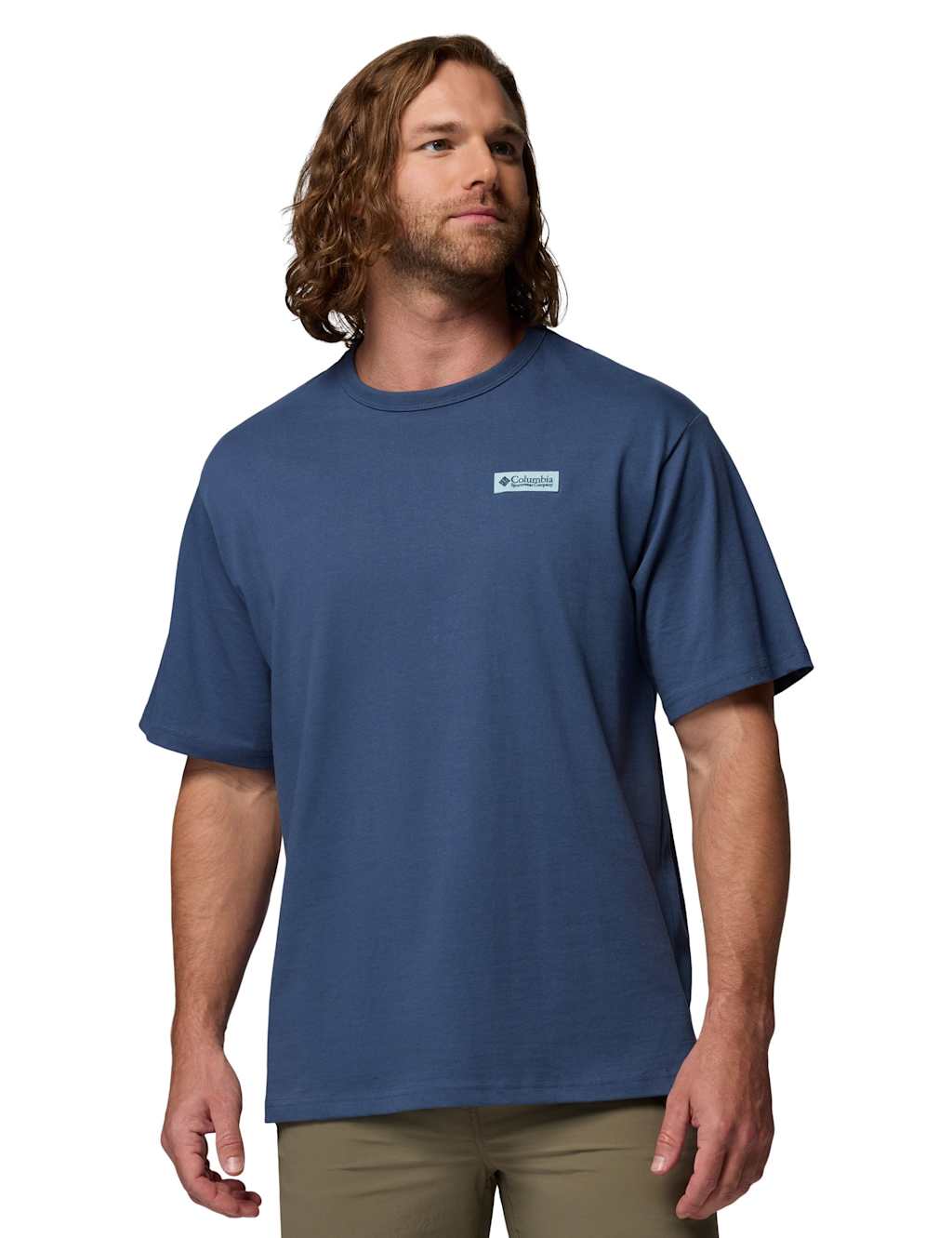 Columbia Men's CSC Heavyweight Iconic Pure Cotton T-Shirt - M - Dark Blue Denim