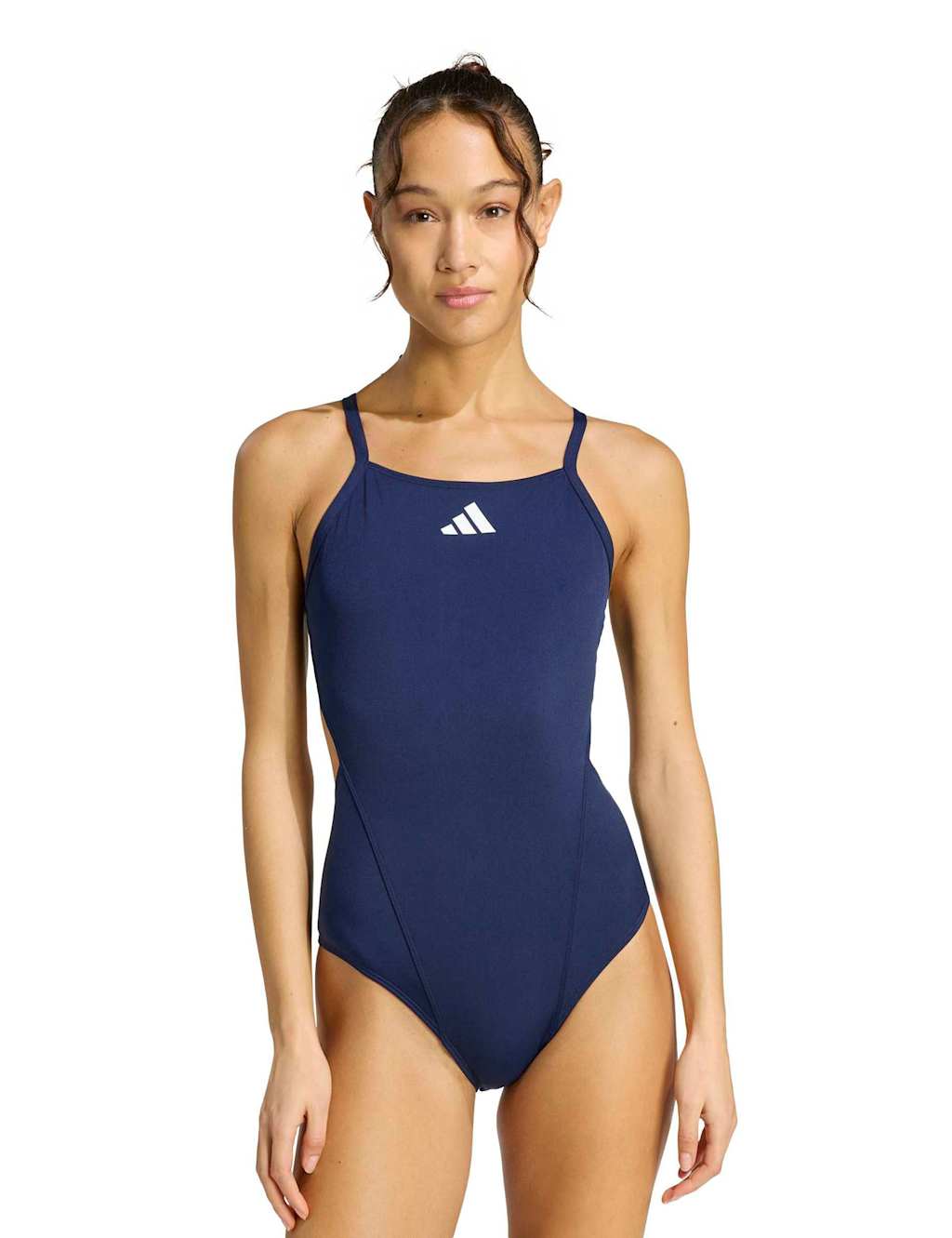 Adidas Women's Thin Straps C-Back Swimsuit - 32 - Navy