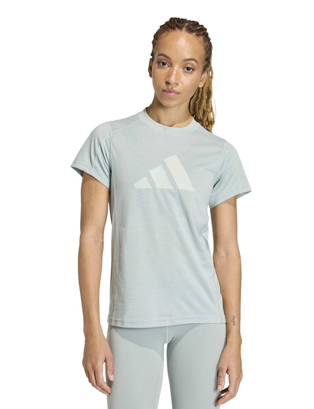 Adidas Women's Big Performance Training T-Shirt - Small - Light Teal