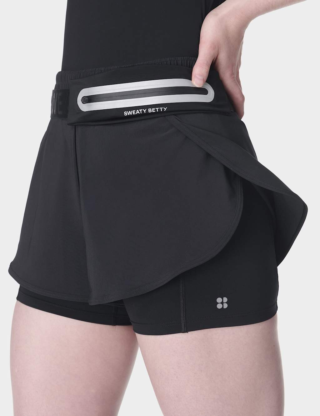 Sweaty Betty Women's Get Set 2 in 1 Gym Shorts - Small - Black