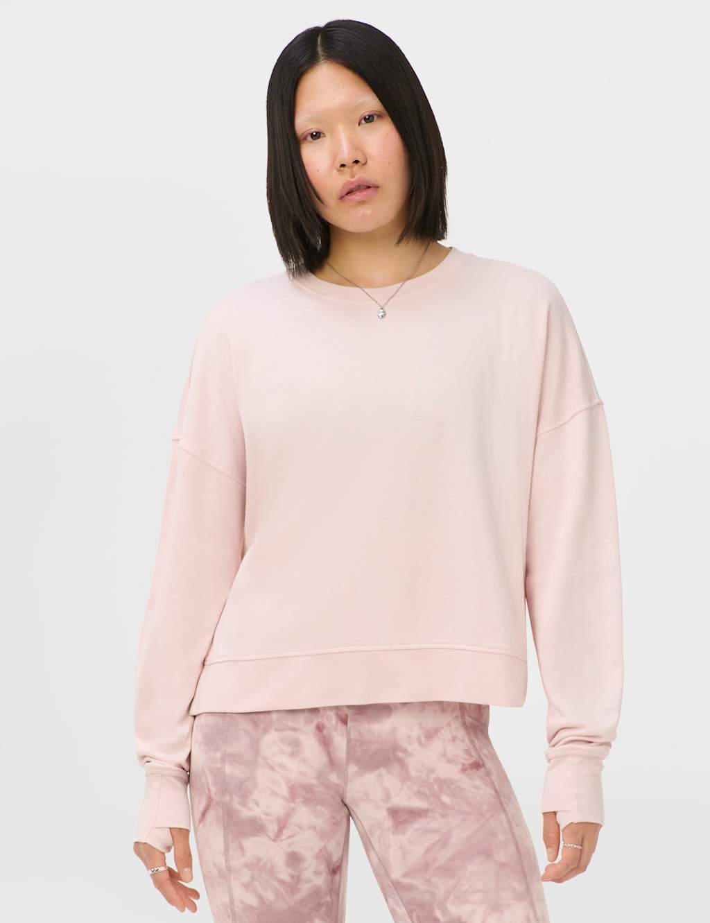 Sweaty Betty Women's After Class Modal Blend Relaxed Crop Sweatshirt - Small - Lilac