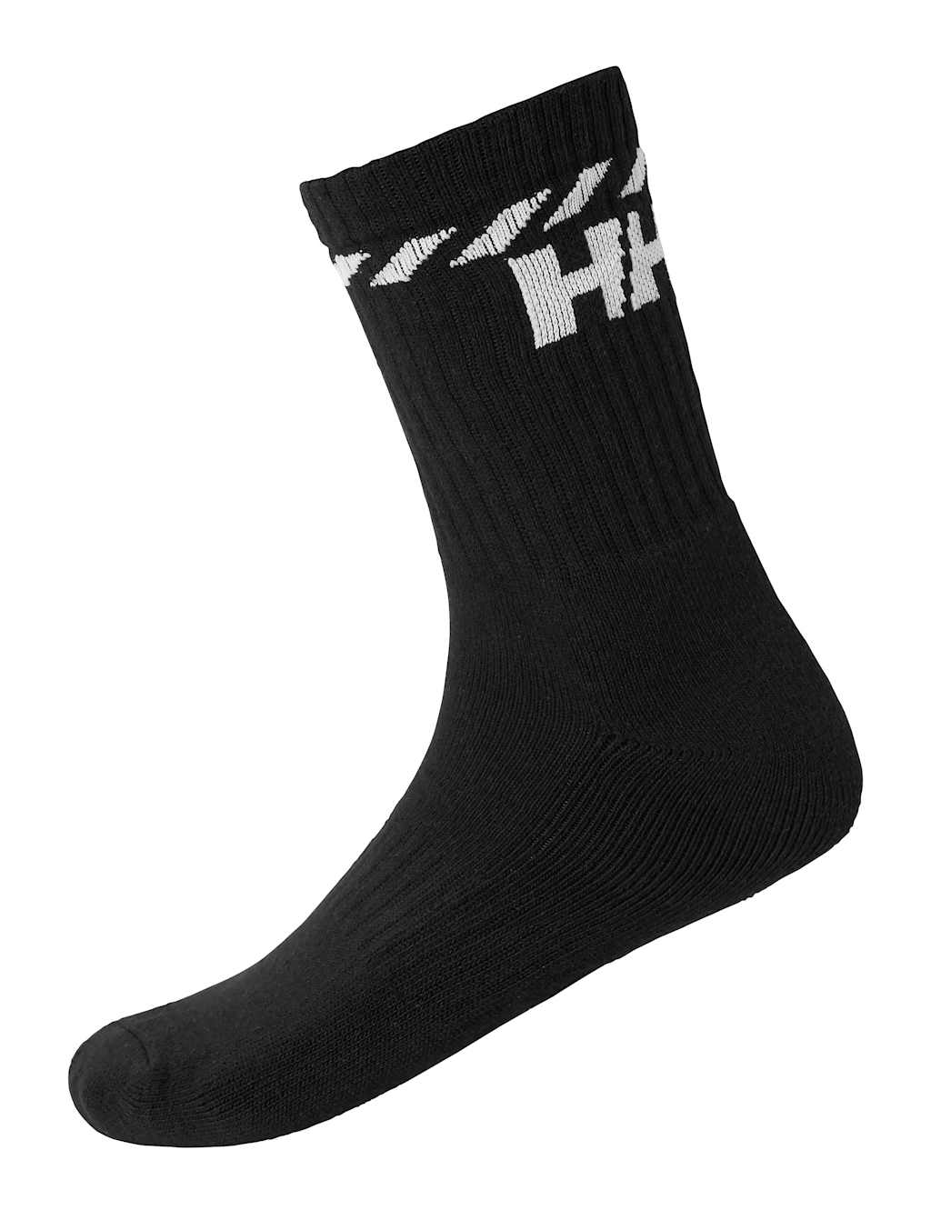 Helly Hansen Kids 3 Pack Cotton Rich Sport Socks - Large - Black - Available at M&S