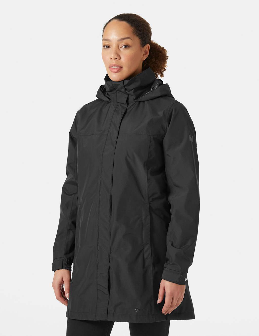 Helly Hansen Women's Aden Waterproof Longline Rain Jacket - Medium - Black - Available at M&S