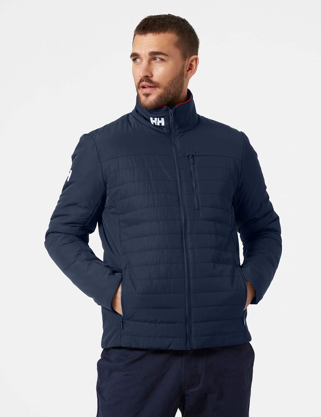 Helly Hansen Men's Crew Insulator Padded Puffer Jacket - L - Navy - Available at M&S