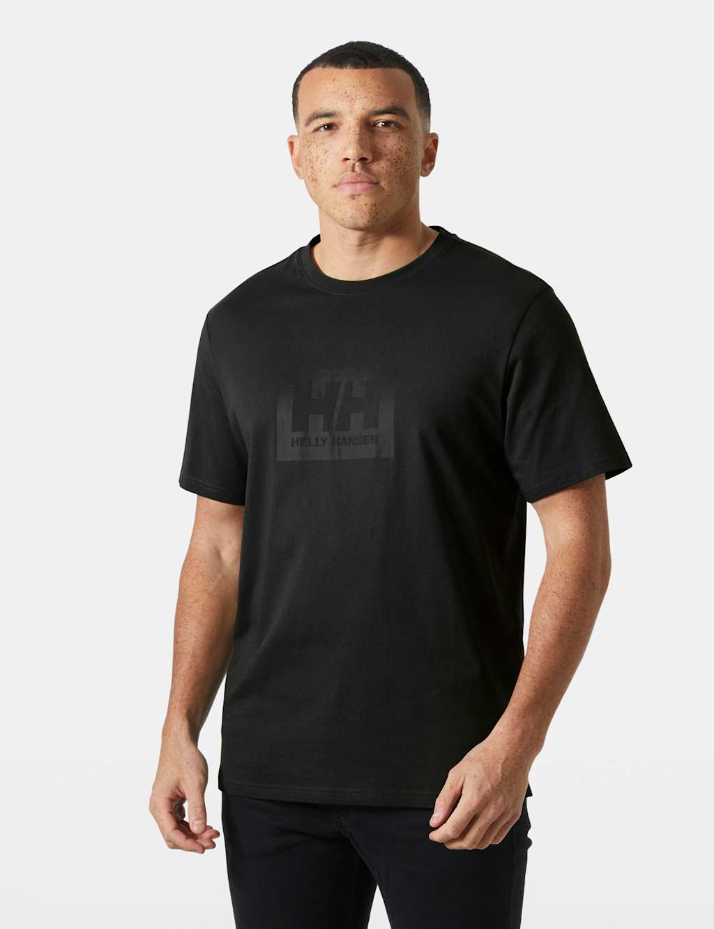 Helly Hansen Men's Box Pure Cotton Crew Neck T-Shirt - L - Black - Available at M&S