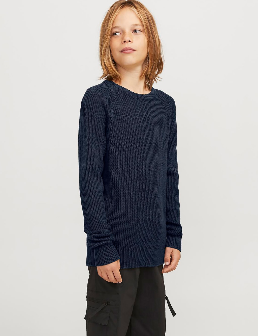 Cotton Blend Textured Jumper (8-16 Yrs)