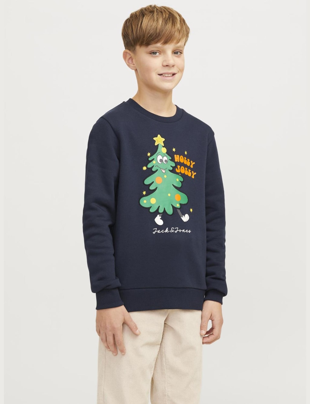 Kids Navy Christmas Jumpers at M S