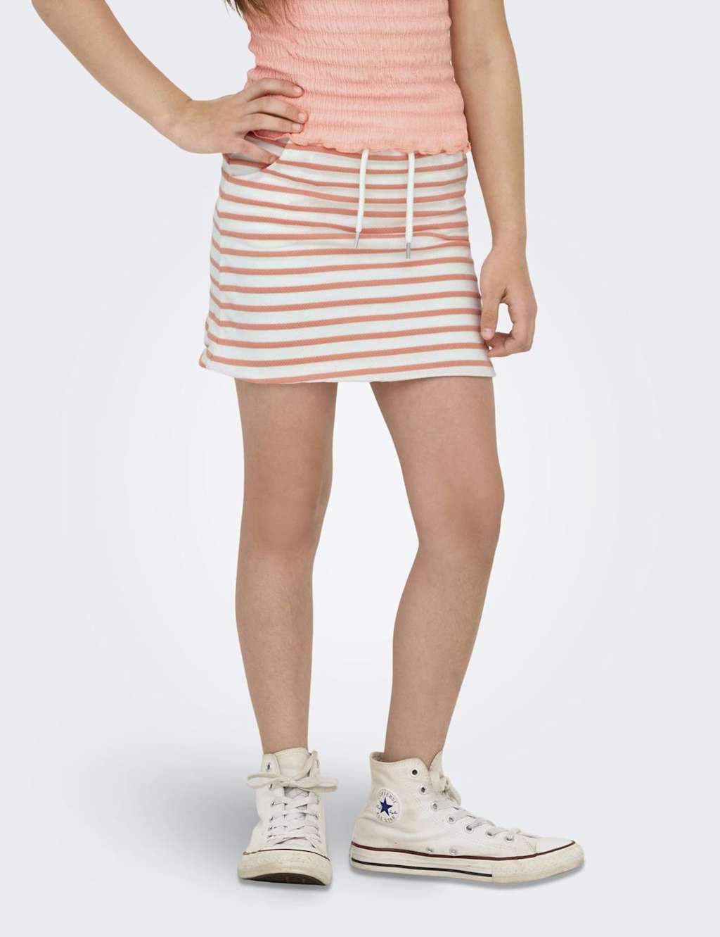 Kids Only Cotton Rich Textured Patterned Shorts (8-14 Yrs) Pink Mix