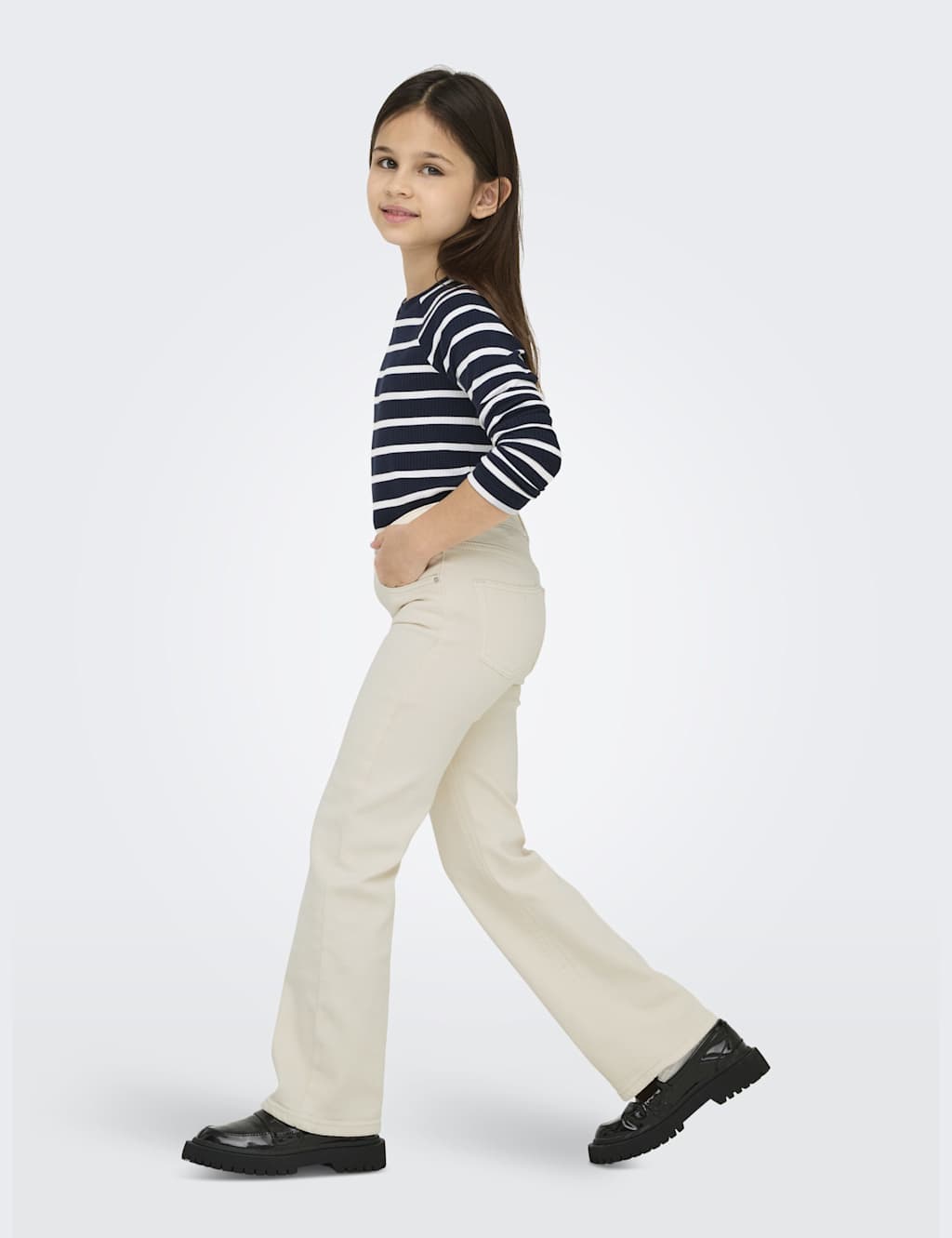 Kids Only Girls Relaxed Denim Jeans (8-14 Yrs) - 14y - Ecru, Ecru