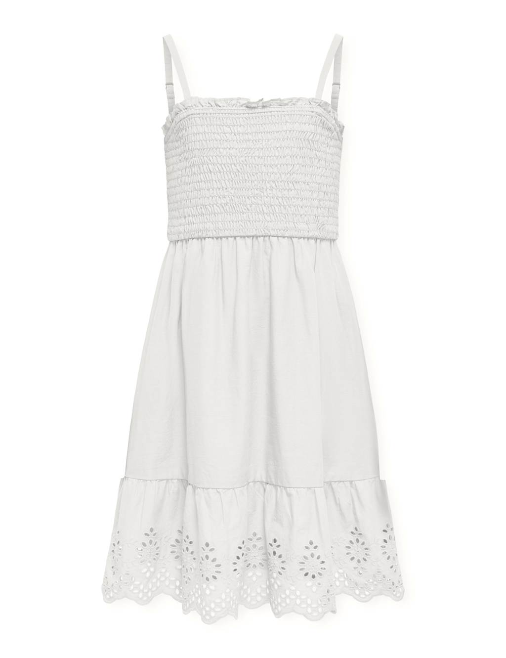 Kids Only Pure Cotton Broderie Dress (8-14 Yrs) White
