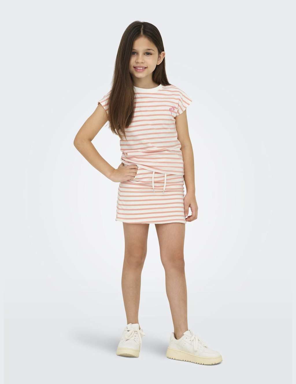 Kids Only Cotton Rich Striped T-Shirt (7-14 Yrs) Pink