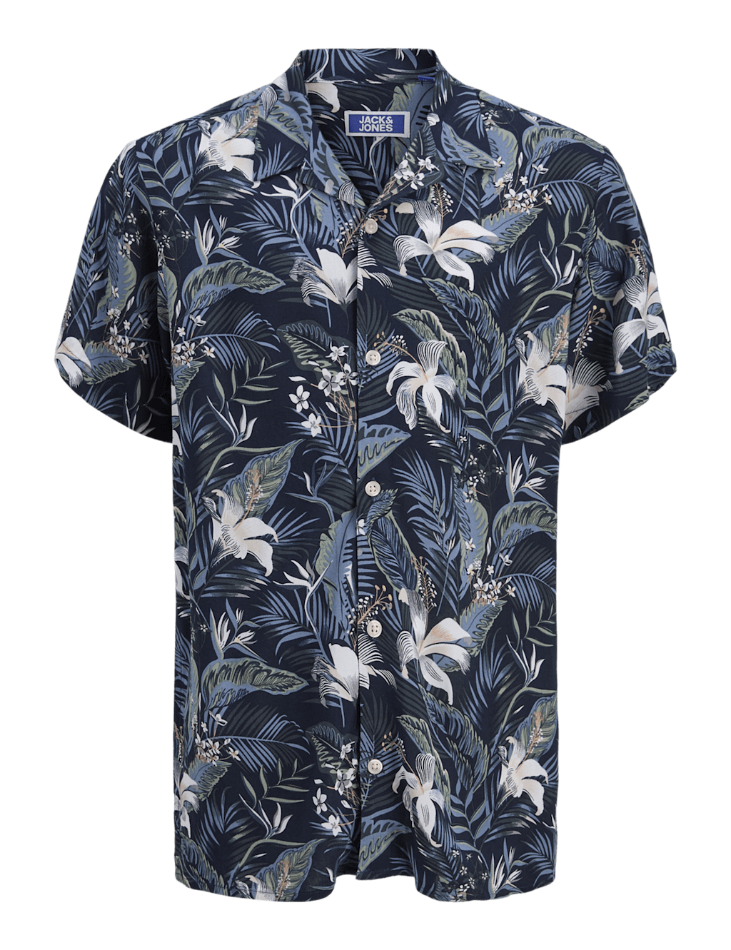 Jack & Jones Junior Boys Tropical Print Shirt (8-16 Yrs) - 16y - Blue Mix, Blue Mix