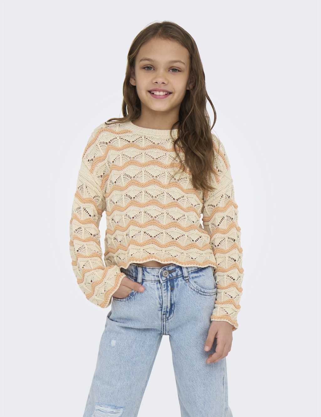 Cotton Blend Patterned Knitted Jumper (7-14 Yrs)