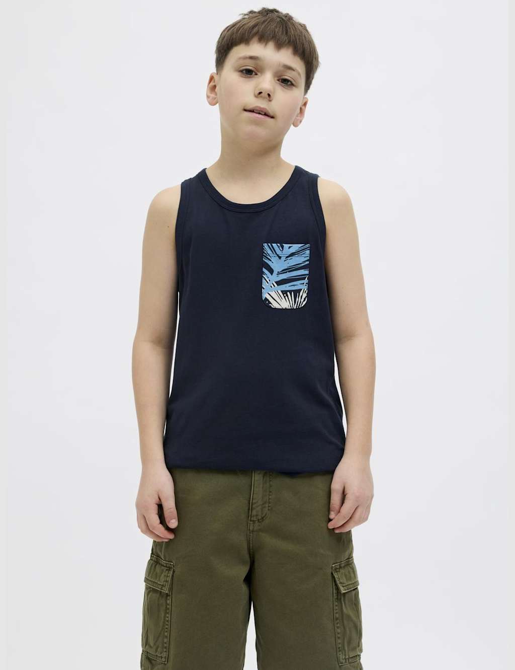 Pure Cotton Hawaiian Pocket Vest (8-16 Yrs)