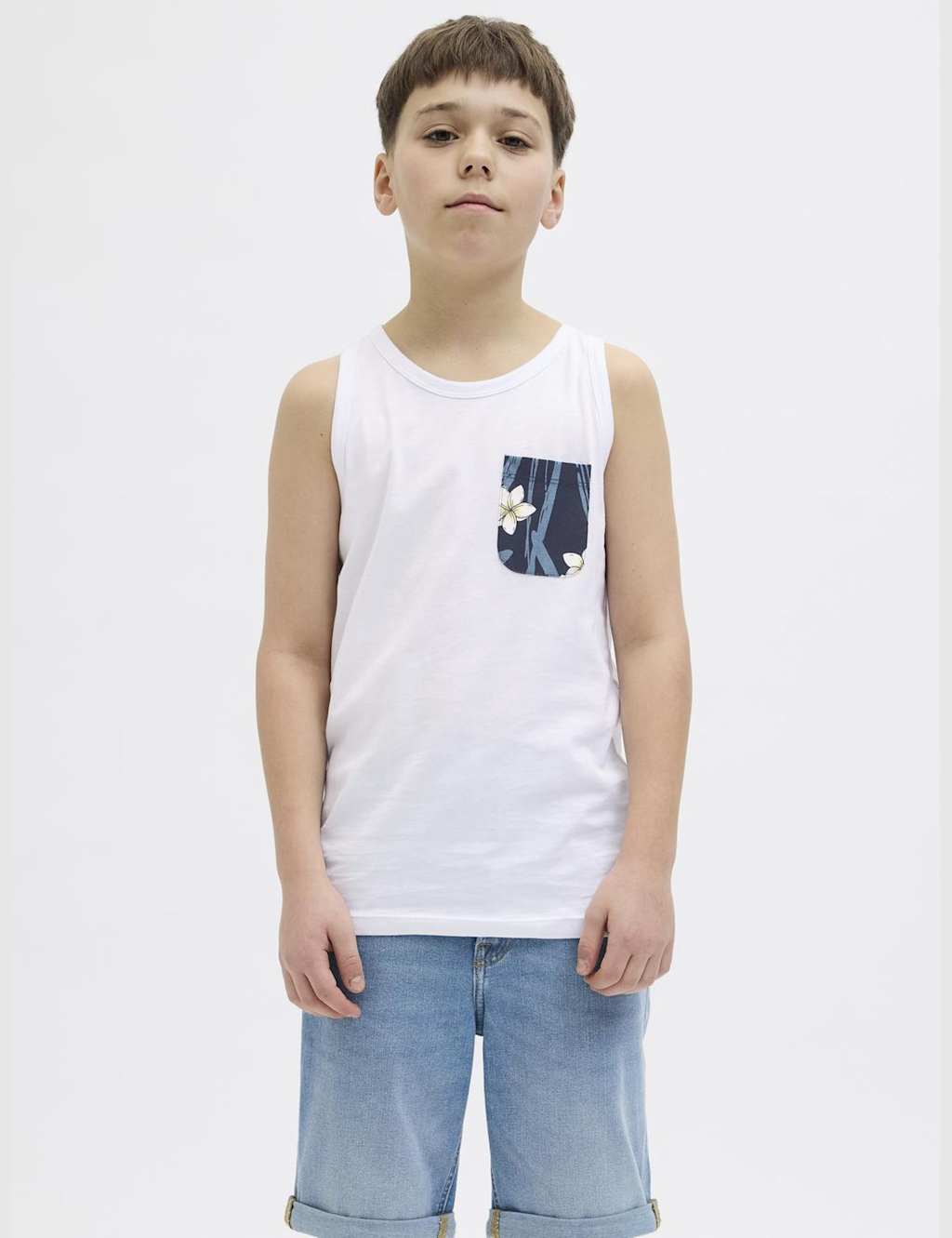 Pure Cotton Hawaiian Pocket Vest (8-16 Yrs)