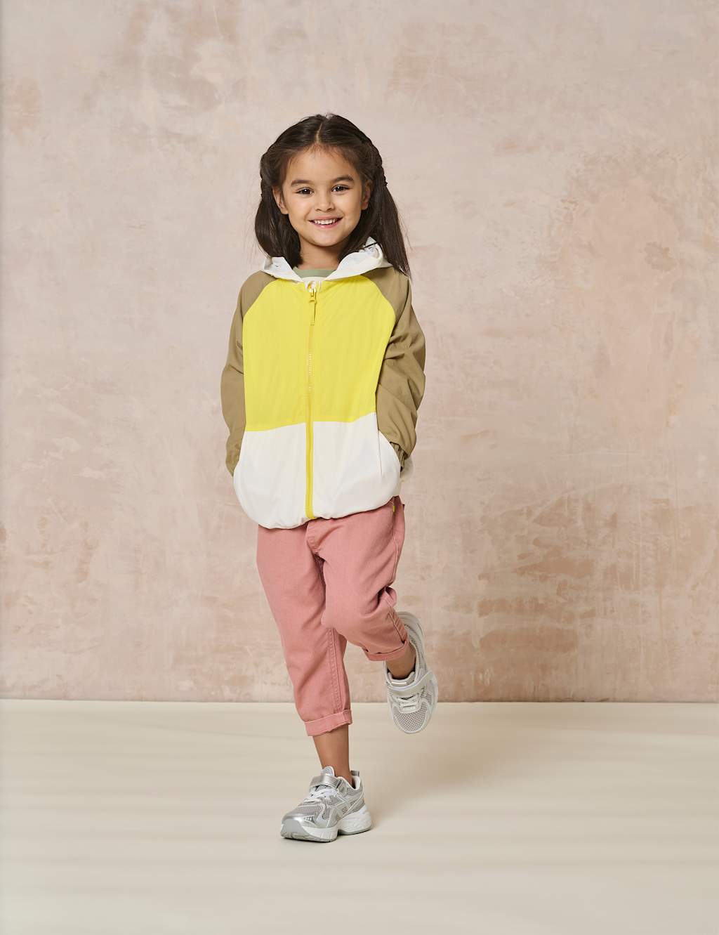 Lightweight Colour Block Hooded Jacket (2-8 Yrs)