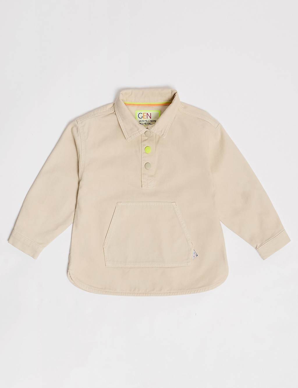 Pure Cotton Popover Shirt (2-8 Yrs)
