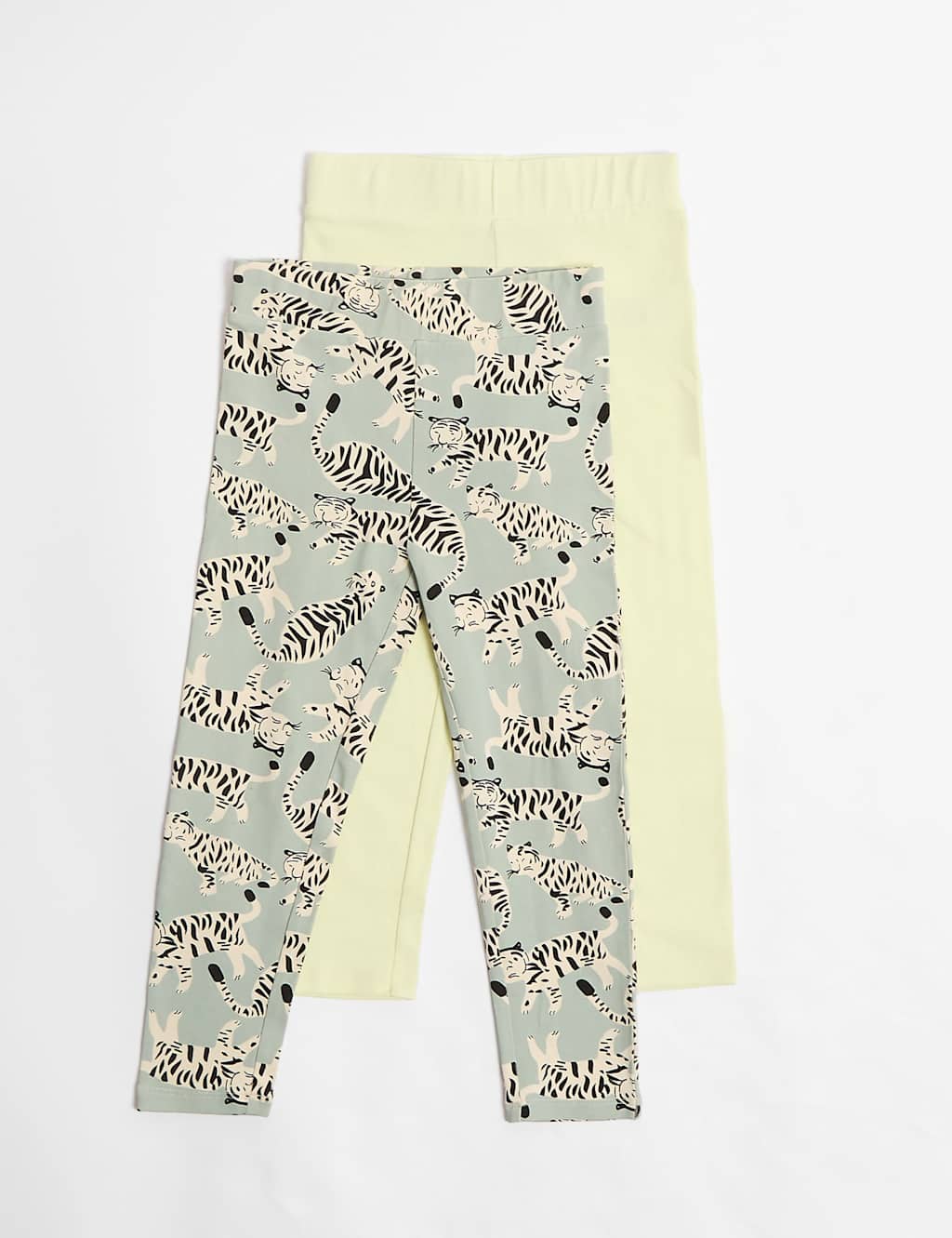 2pk Cotton Rich Tiger Print Leggings (2-8 Yrs)