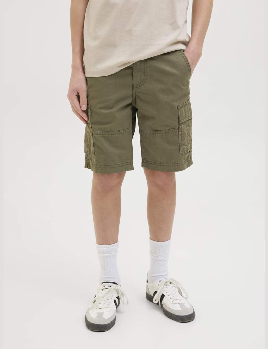 Pure Cotton Cargo Shorts (8-16 Yrs)