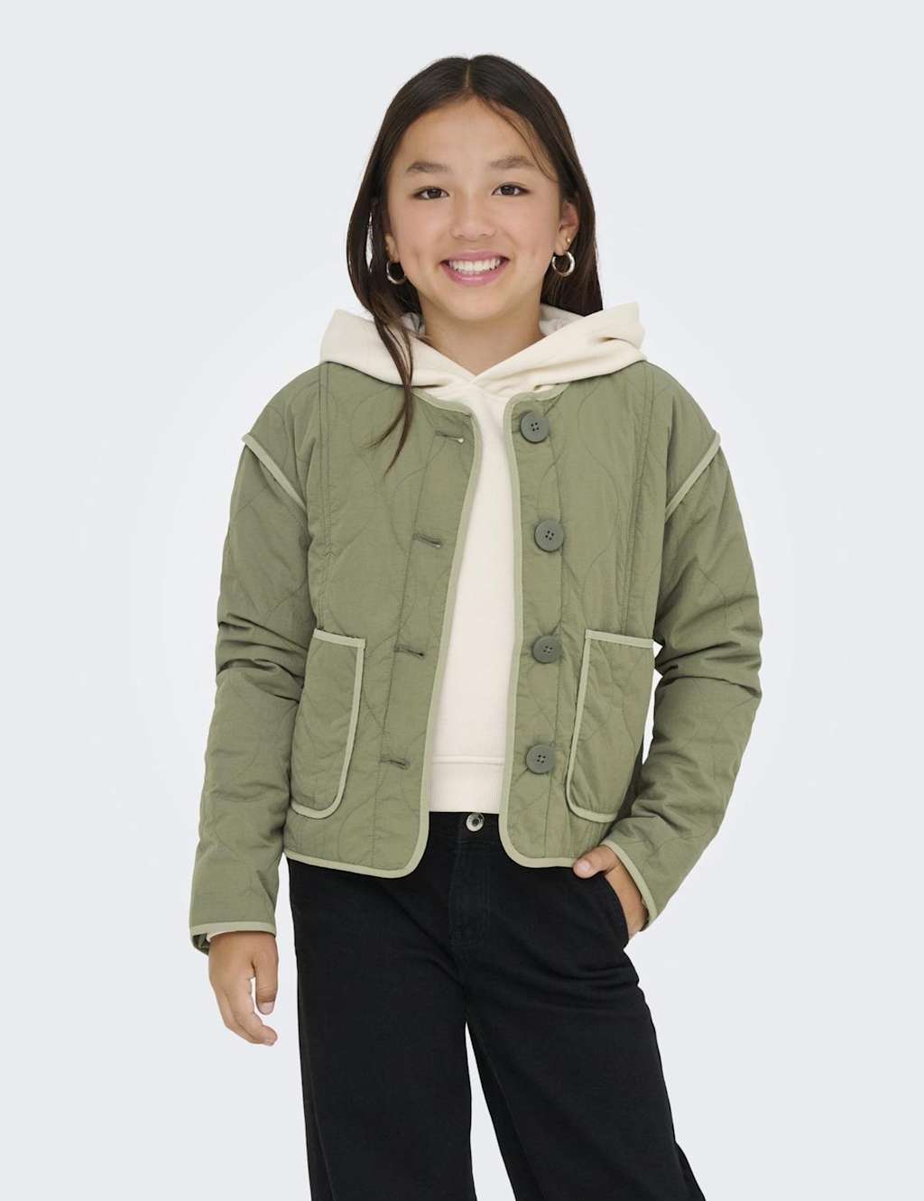 Kids Only Quilted Jacket (9-14 Yrs) Khaki
