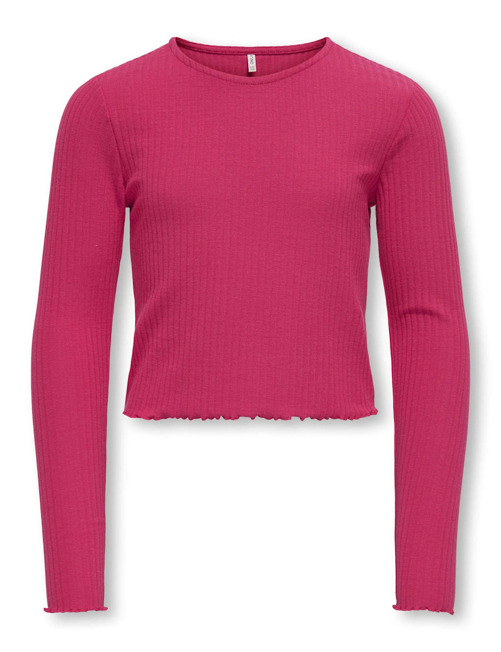 Kids Only Ribbed Long Sleeve Top (7-14 Yrs) Pink Magenta