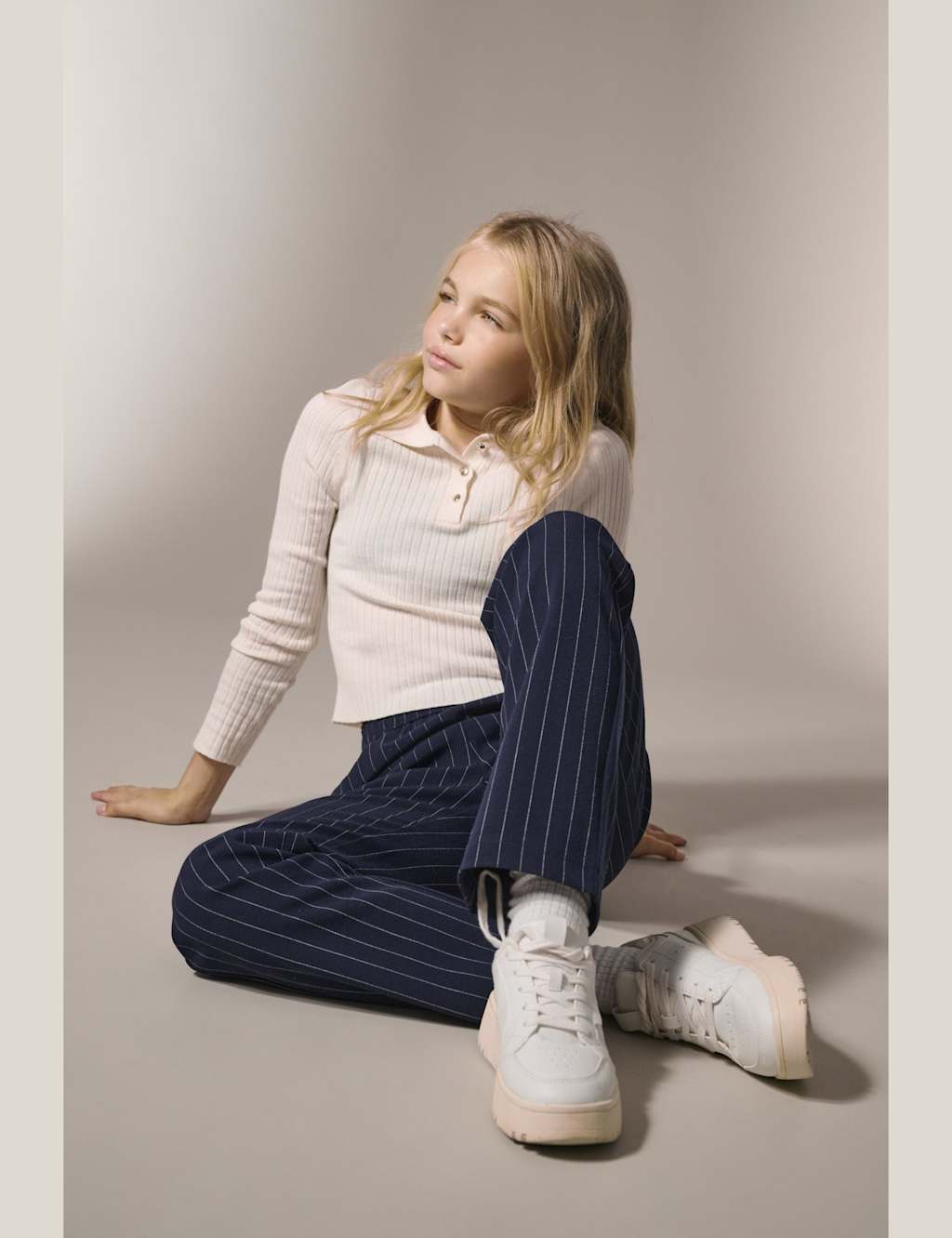 Kids Only Ribbed Polo Top (7-14 Yrs) Multi