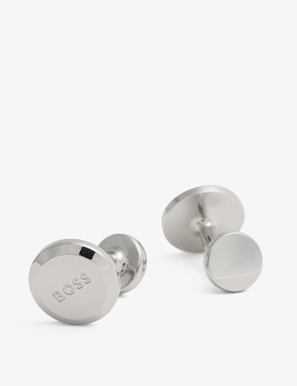 Boss Men's Logo Cufflinks - Silver - Available at M&S