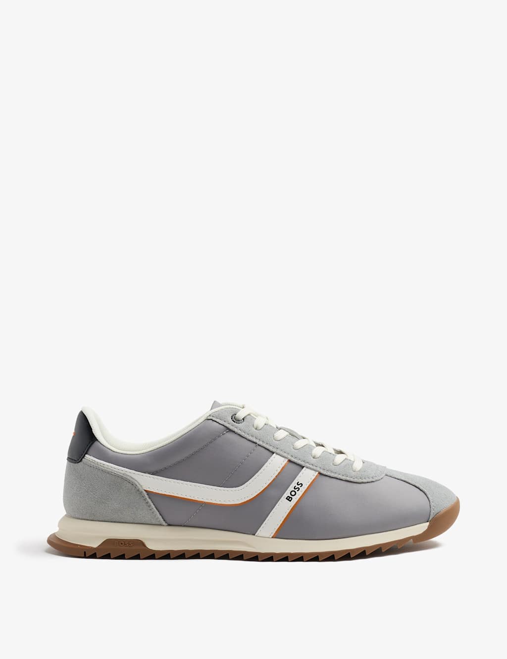 Boss Men's Lace Up Trainers - 11 - Grey - Available at M&S
