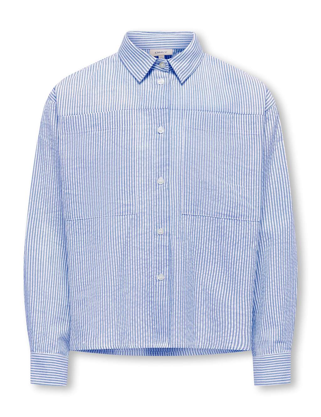 Kids Only Girls Pure Cotton Striped Shirt (8-14 Yrs) - 12 Years - Light Blue Mix - Available at M&S