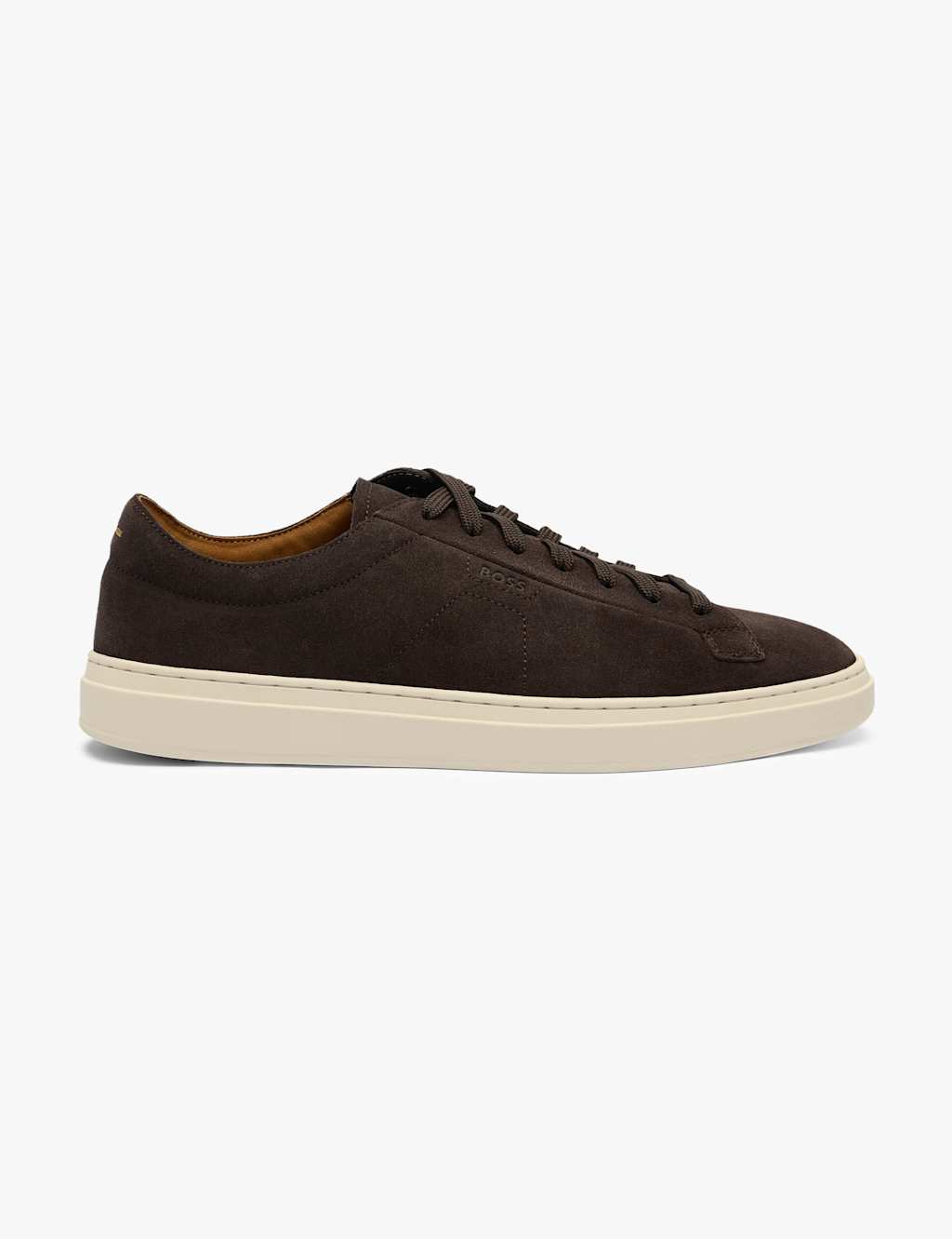 Boss Men's Kieran Tenn suede trainers - 8 - Dark Brown - Available at M&S