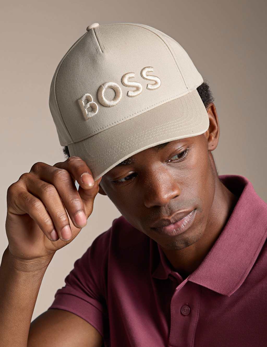 Men's Seth Boss Pure Cotton Baseball Cap - Beige - Available at M&S