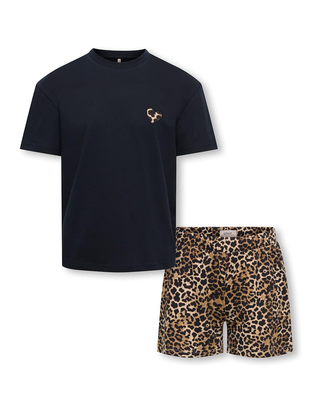 Kids Only Girls Pure Cotton Leopard Print Pyjamas (7-14 Yrs) - 13-14 Years - Black Mix - Available at M&S