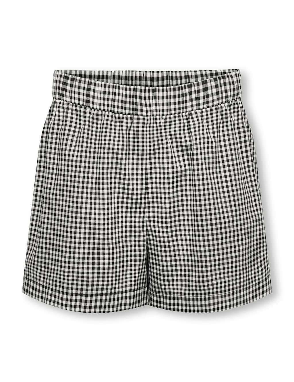 Kids Only Girls Pure Cotton Gingham Shorts (8-14 Yrs) - 12 Years - Black Mix - Available at M&S