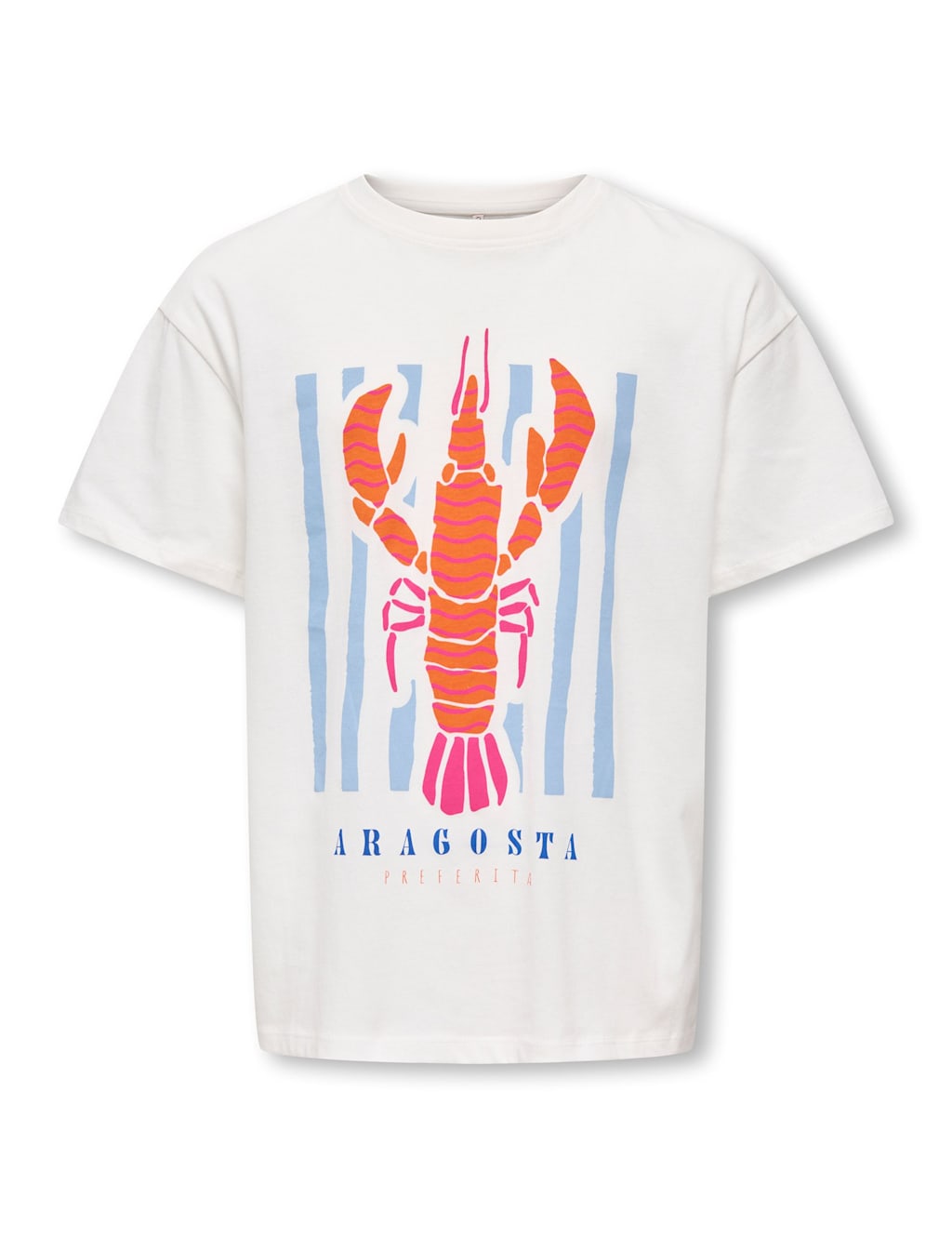 Kids Only Girls Pure Cotton Lobster T-Shirt (7-14 Yrs) - 9-10 Years - White Mix - Available at M&S