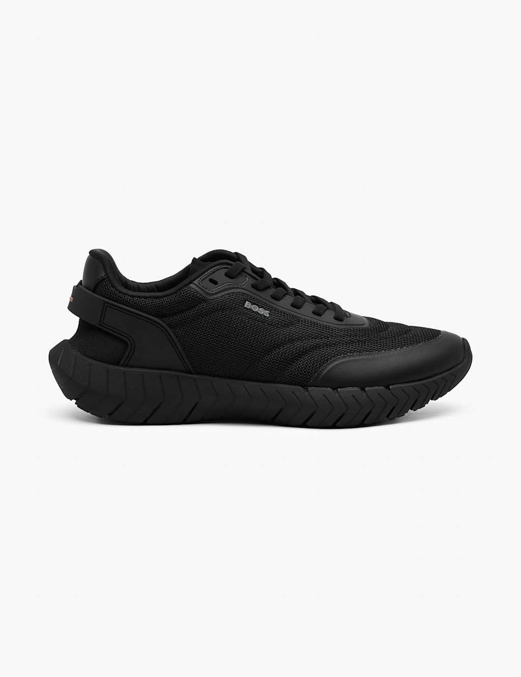 Boss Men's Running trainers with leather trims - 11 - Black - Available at M&S