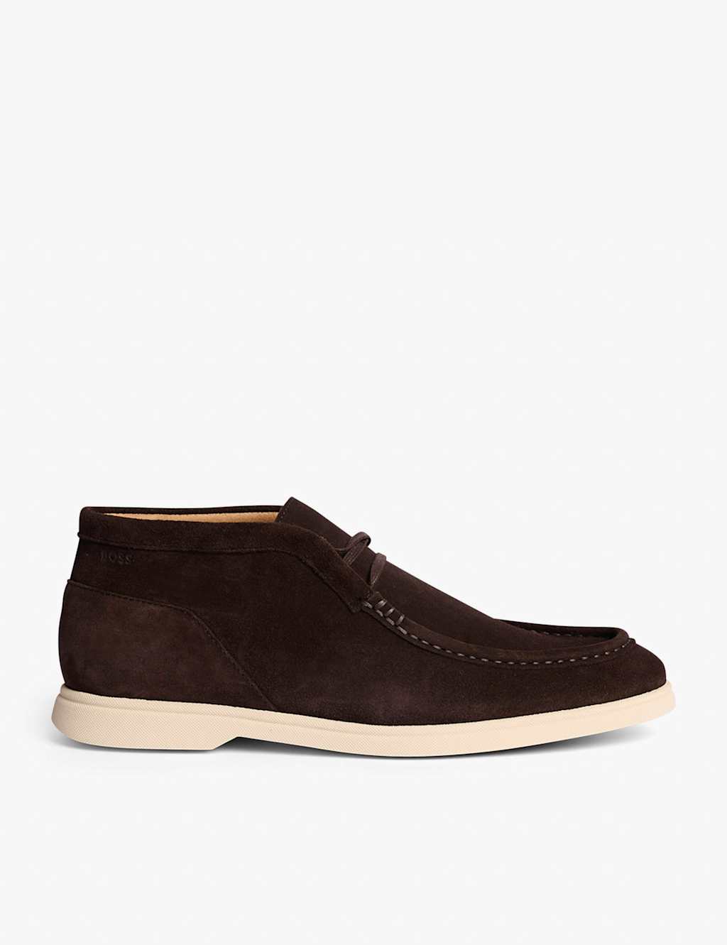 Boss Men's Suede Lace Up Desert Boots - 11 - Dark Brown - Available at M&S